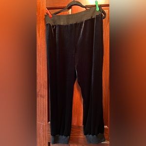 Black velvet joggers, size XL, baggy fit